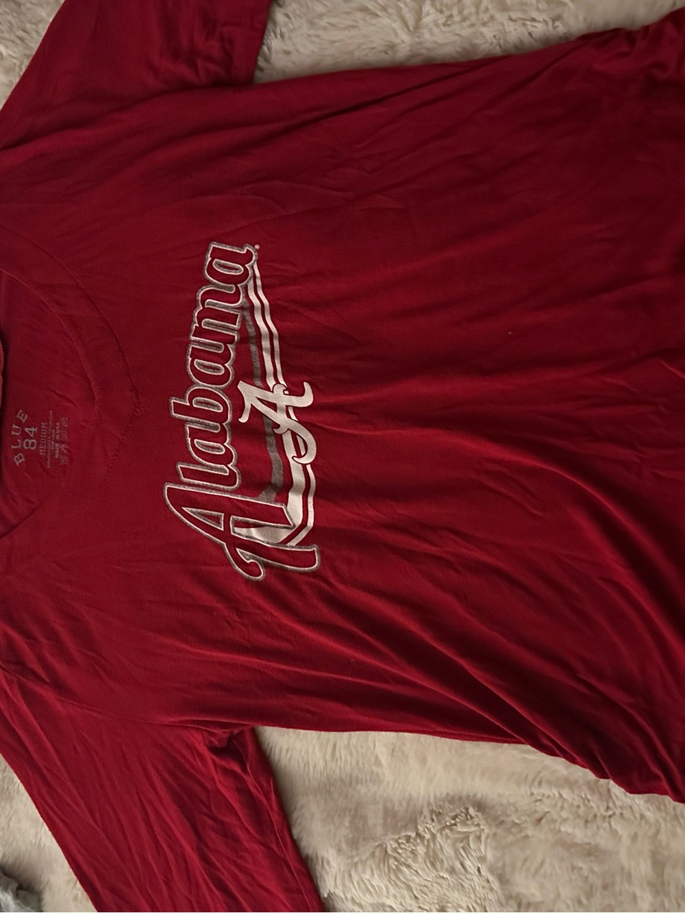 Blue 84 Alabama Script Short Sleeve Tee - Red